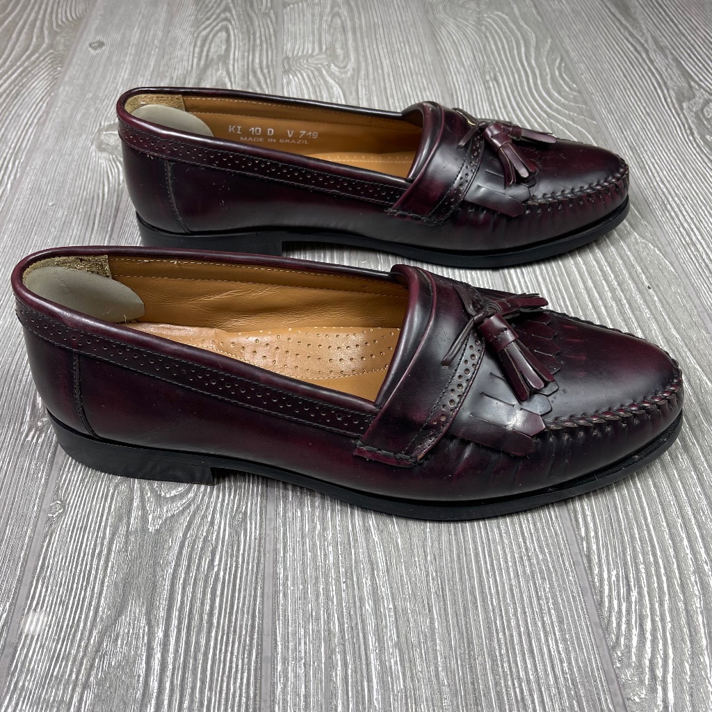 Gh Bass & Co Oxblood Leather Loafers Men’s Size 10 D Burgundy Red Mint
